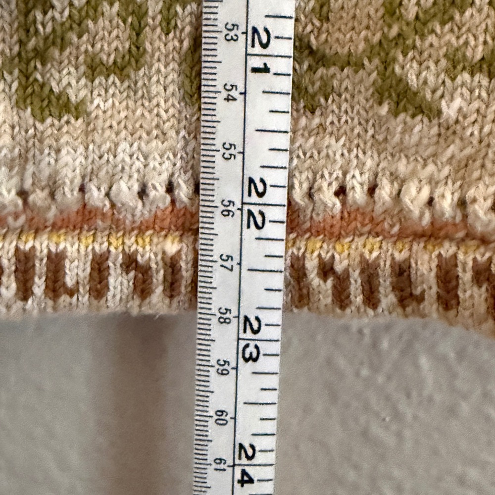 Vintage 90s Cottage Granola Floral Hand Beaded Embroidered Knit Sweater Medium - Picture 6 of 8